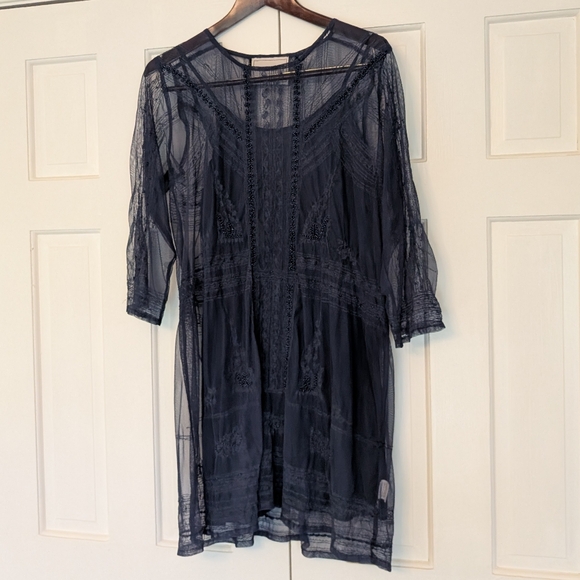 Beautiful Stories Dresses & Skirts - NWOT Beautiful Stories Sheer Beaded Dress With Slip Xs